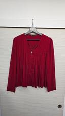 Blouse plissée rouge Zara