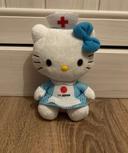 Peluche/Plush Hello Kitty avec robe et chapeau d’infirmière, très bon état/good condition