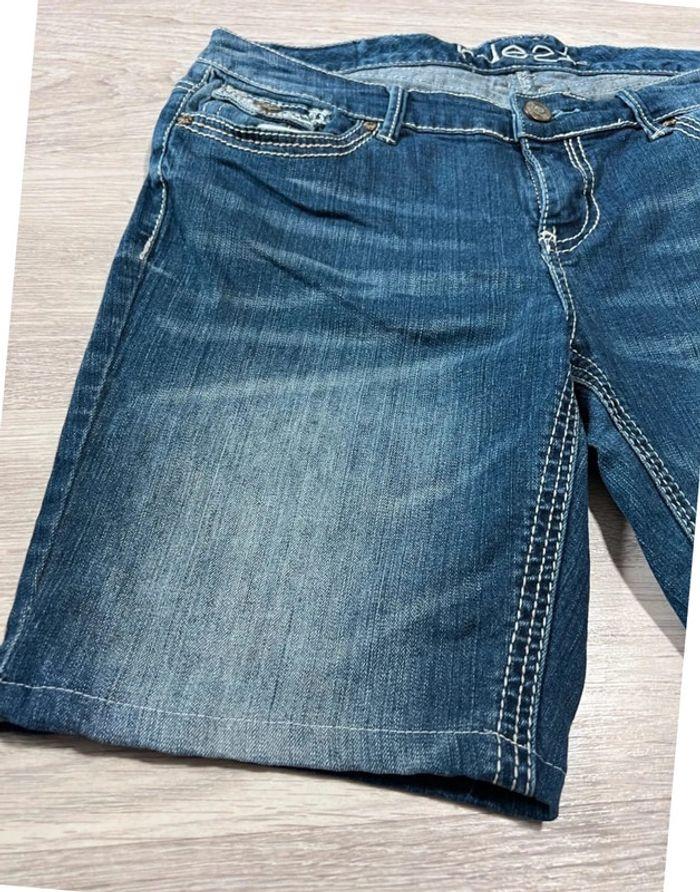 🩳 Short vintage brodé en jean  Bleu Taille S 🩳 - photo numéro 17