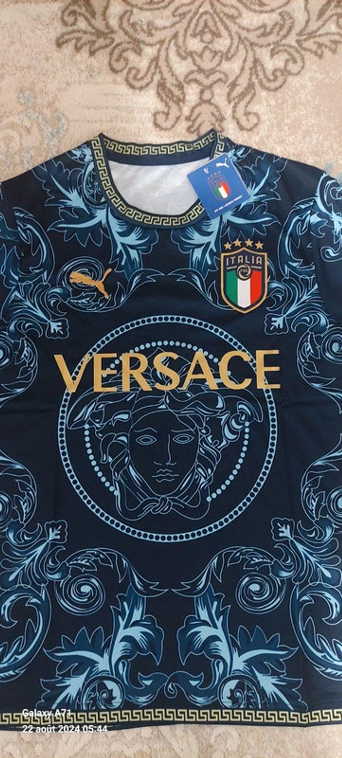 Italie Maillot Concept avant match Versace bleu taille M neuf - photo numéro 4