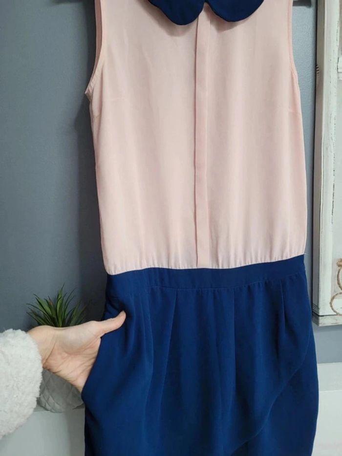 🌻 Robe taille 38 bleu marine et rose La p'tite étoile - photo numéro 3