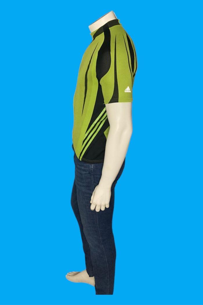 Maillot cyclisme Adidas à manches courtes vert anis/noir taille M bon état - photo numéro 8