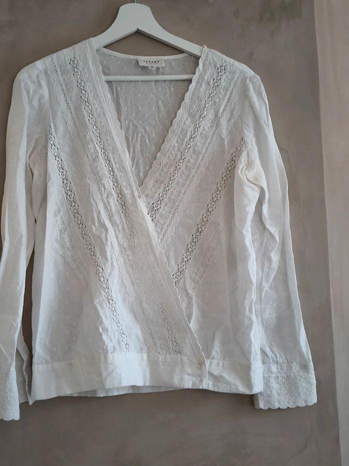 🤎 Blouse cache cœur broderie Sézane 38 🤎 - photo numéro 10