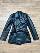 Long blazer en similicuir noir, Zara taille S