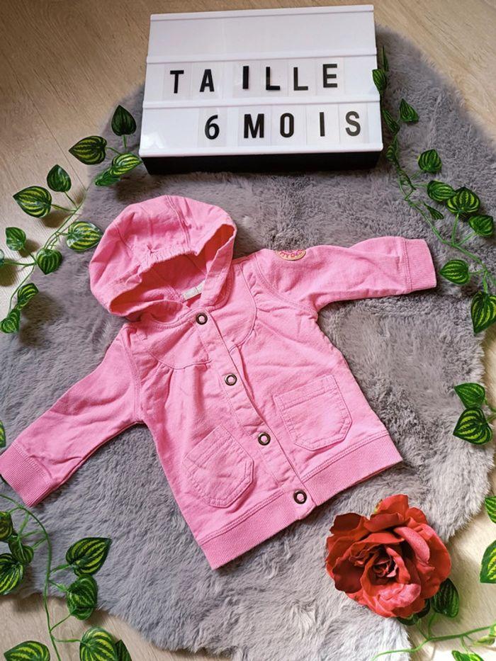 Veste Rose à capuche 6 mois Mini pouce - photo numéro 1