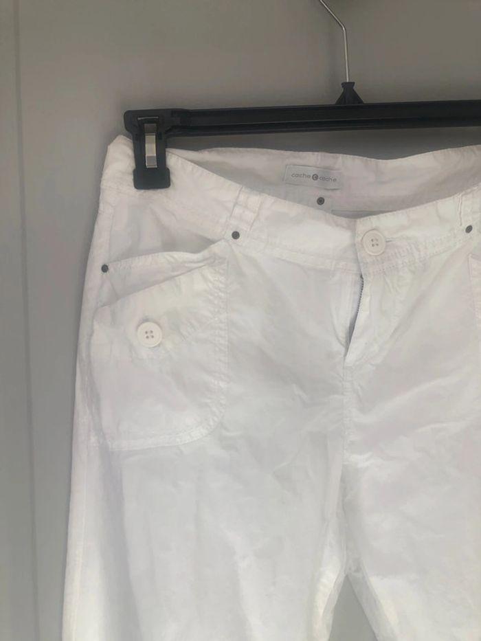 Pantalon blanc léger cache-cache taille 36 - photo numéro 2