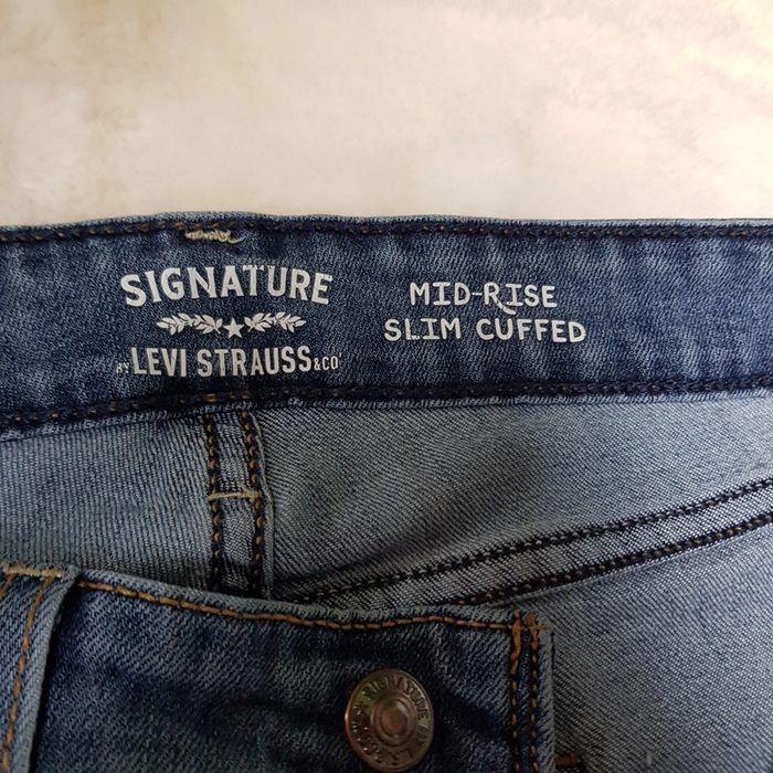 Jean Levi's Signature Mid Rise Slim Cuffed W30 Bleu - photo numéro 9