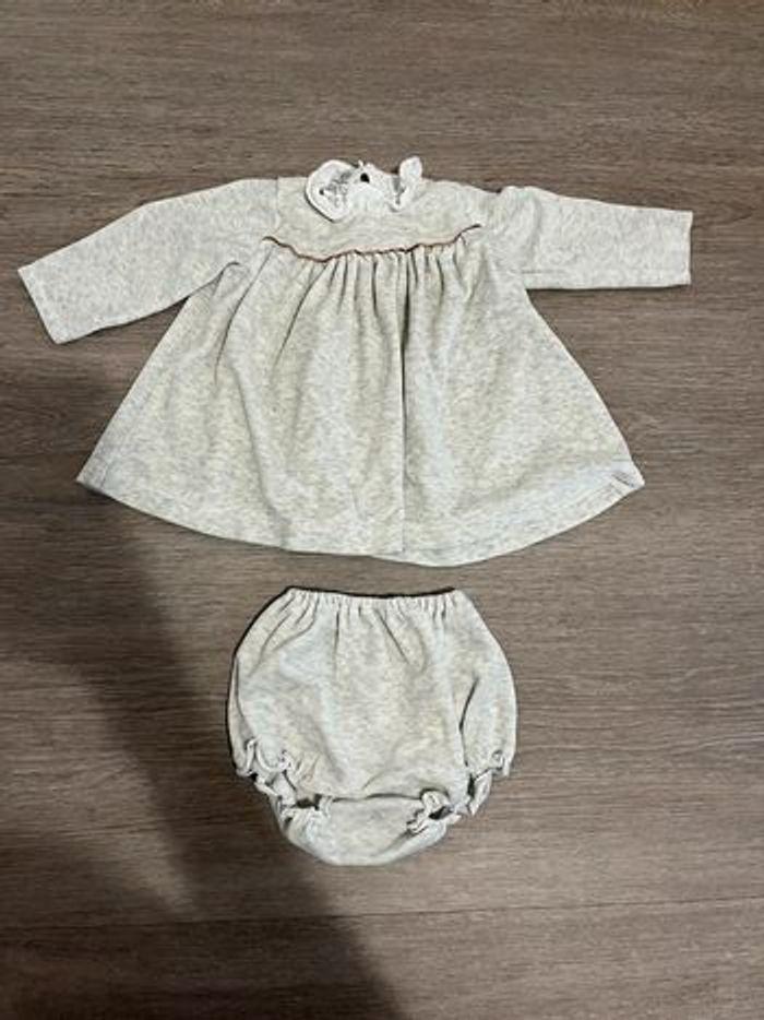 Robe chaude avec sa culotte Petit Bateau 12 mois - photo numéro 1