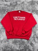 👕 Sweat University Rare Vintage y2k 90s 2000s Come To Where The Flavor Is Rouge Taille XL 👕