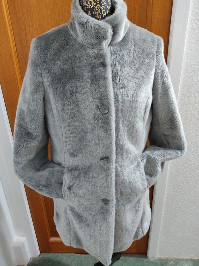 Manteau fausse fourrure gris • S/M • La Redoute - photo numéro 3