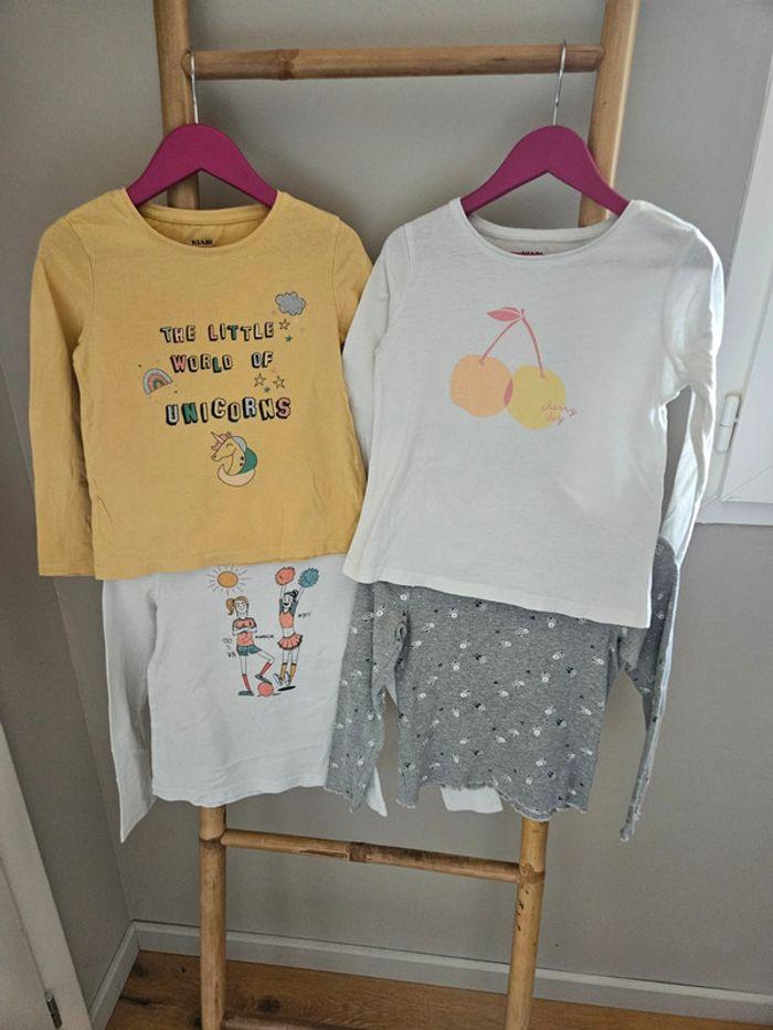 Lot de 4 t-shirts ML Kiabi 6 ans - photo numéro 1