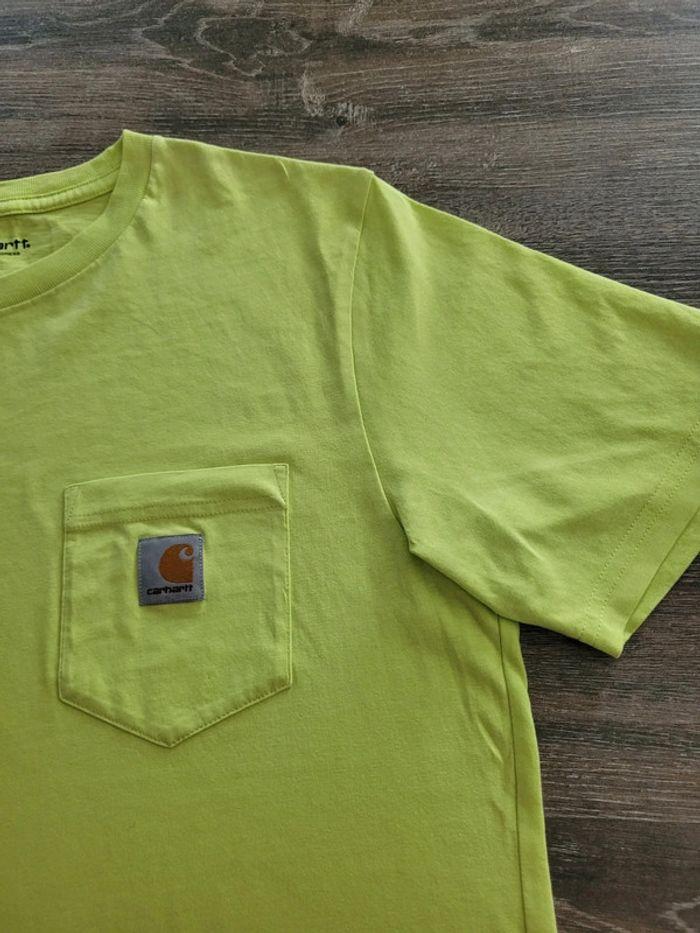 T-shirt Carhartt Vert Taille S Logo Brodé - photo numéro 3