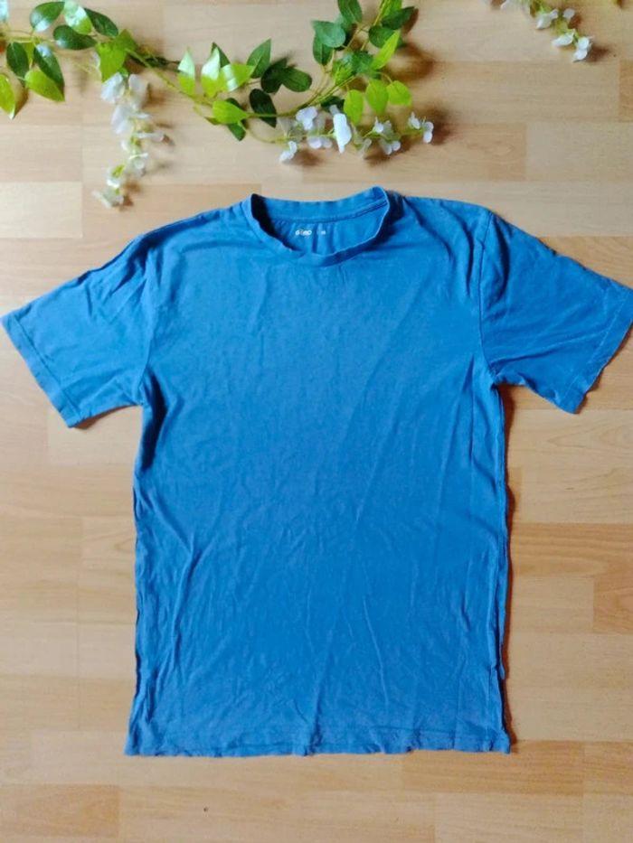 T-shirt bleu Garçon 16 ans - photo numéro 1