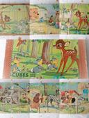 Cube bois puzzle walt Disney Bambi belle clochard lady tramp Dumbo Winnie pooh l'ourson garnier