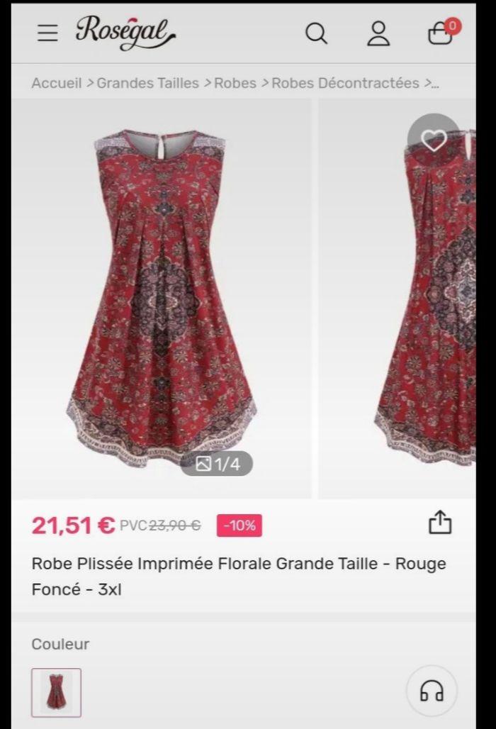 robe rouge à motifs - photo numéro 3