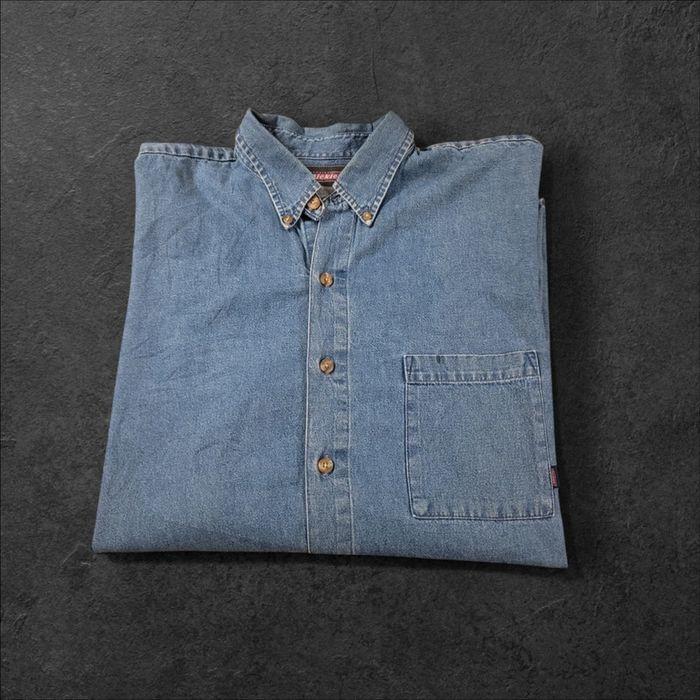 Chemise Jeans Dickies Taille XL Logo Brodé Denim - photo numéro 3