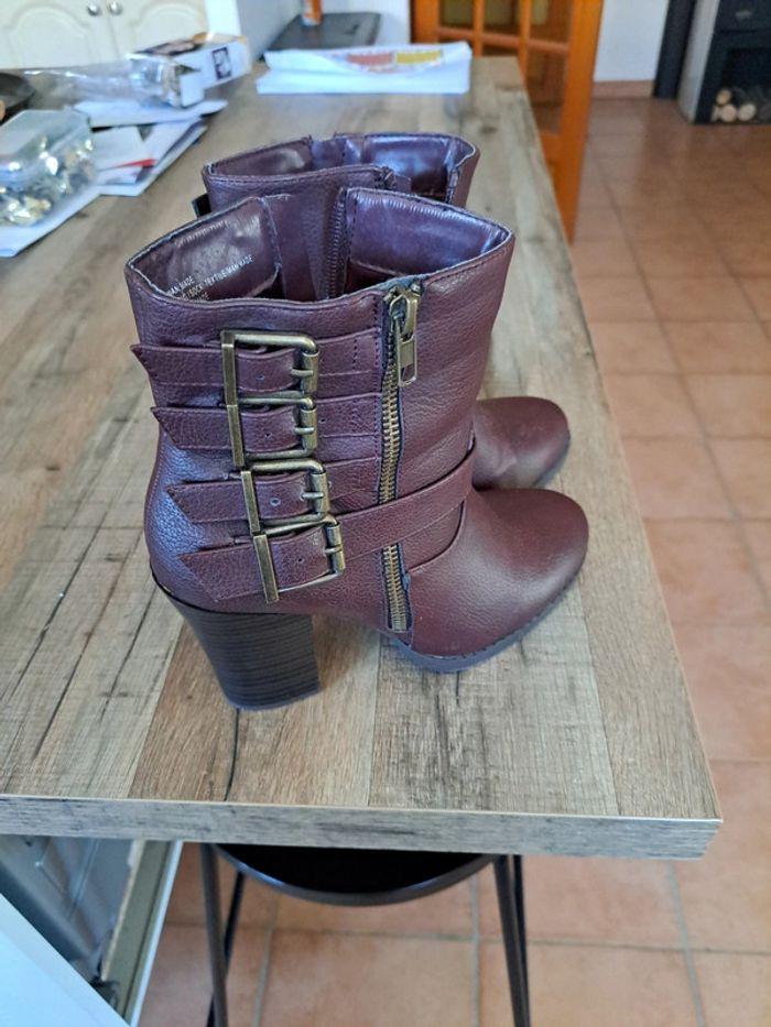 Bottine bordeaux Justfab taille 36 - photo numéro 1