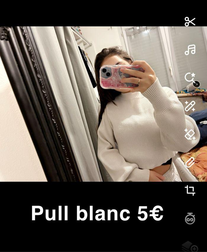 Pull blanc femme