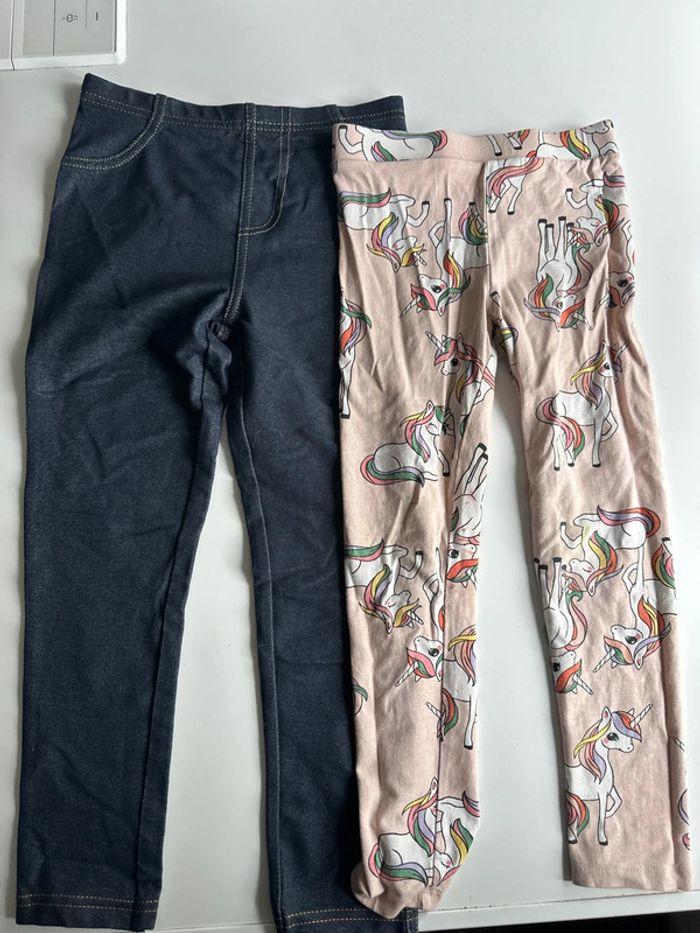 Lot 2 legging fille taille 6 ans - photo numéro 1