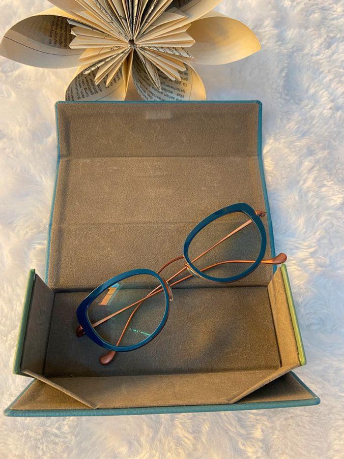 Montures de lunettes comme neuves Caroline Abram Bleu/cuivre - photo numéro 4