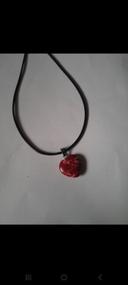 Collier cœur rouge