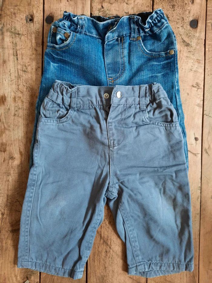 Lot de 2 jeans taille 9 mois - photo numéro 2