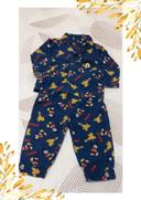 Pyjama bébé garçon chaud 2 pièces 12 mois