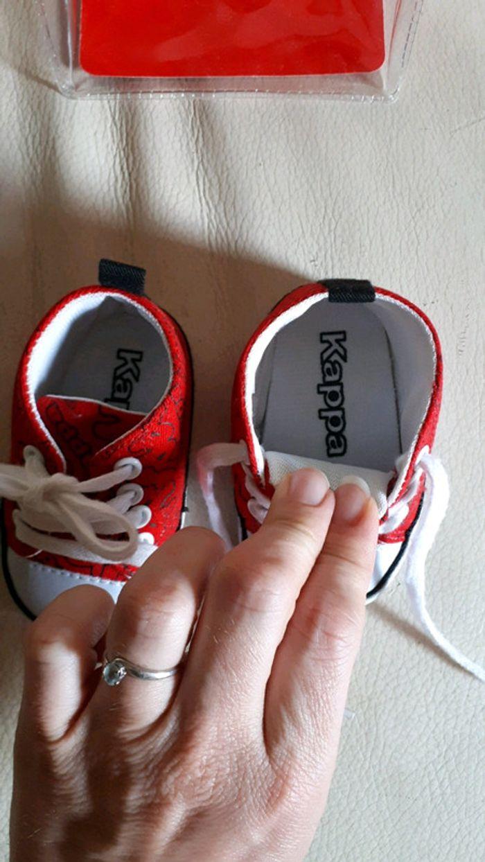 Chaussures rouges en toile pour bébé Kappa - photo numéro 5