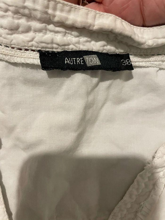 Chemise à manches courtes blanc autre ton taille 38 - photo numéro 4