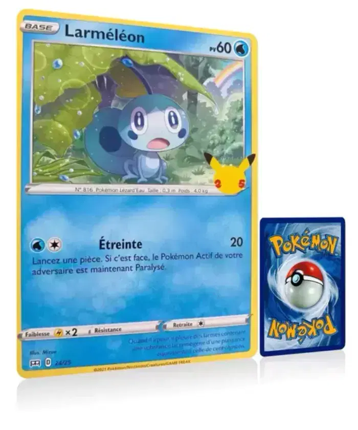 Carte Pokémon LARMELEON Jumbo XXL - 25ème Anniversaire - photo numéro 2