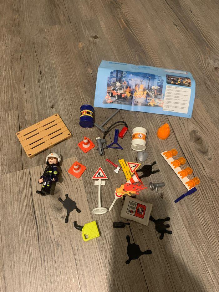 Playmobil, 9486, pompiers et incendie de chantier