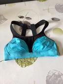 Brassière de sport taille 90A turquoise&noir marque Yvette