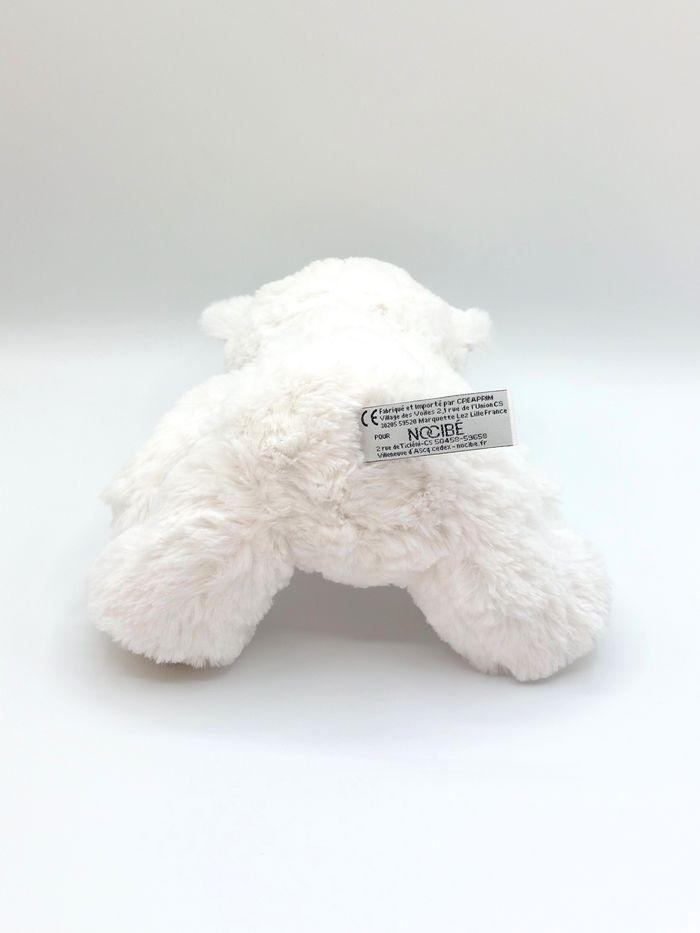 Peluche doudou ours blanc NOCIBE 2022 flocon neige coeur Creaprim 22 cm TTBE - photo numéro 3