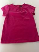 tee shirt fille rose manches courtes 12 mois