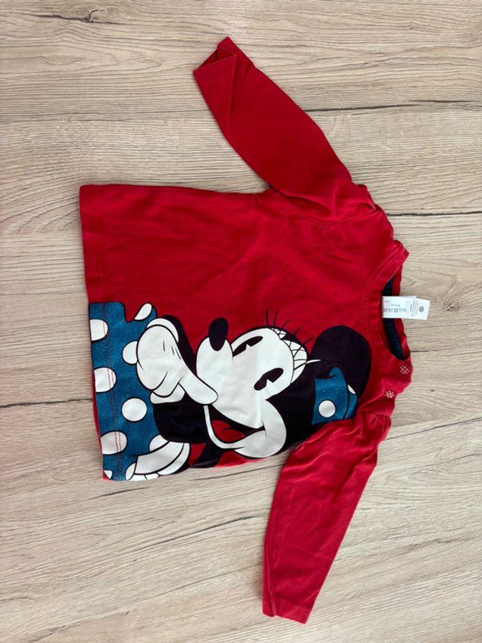 T-shirt manches longues minnie 6 mois - photo numéro 1