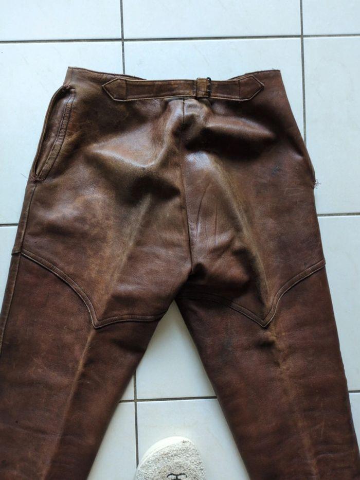 Pièce unique ! Pantalon en cuir fait main 40 - photo numéro 9