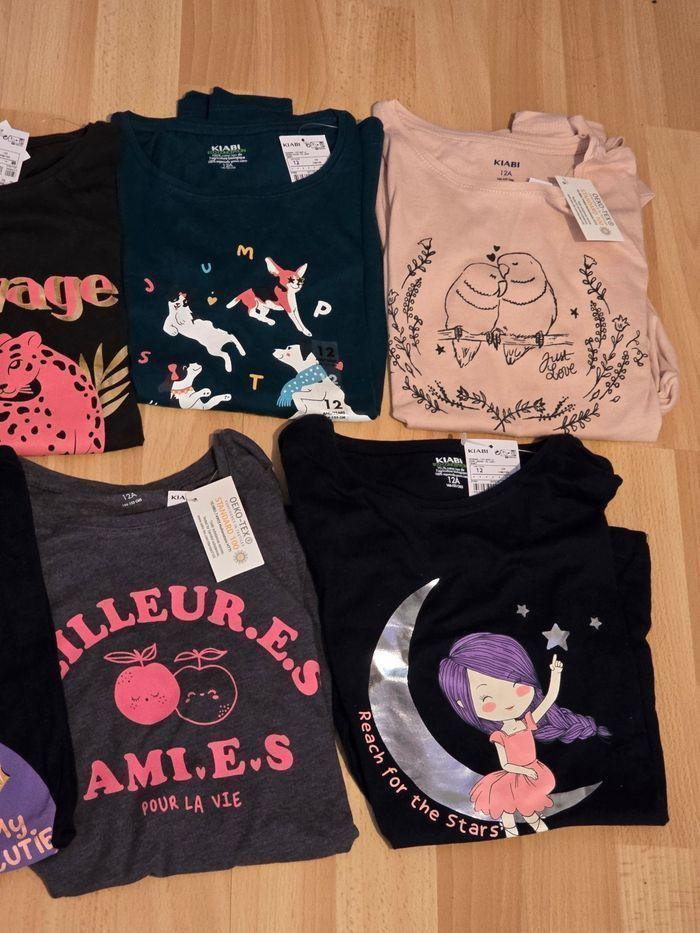 NEUFS!!!! (Tous non portés)👌👌👌🤩😍👌👌 SUPERBE  lot dix Tee-shirts ML 12 ans fille🩷🩷😍👌👌 - photo numéro 4