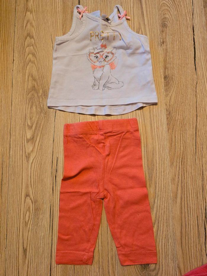 Ensemble 2 pièces débardeur plus leggings 3 mois bébé fille