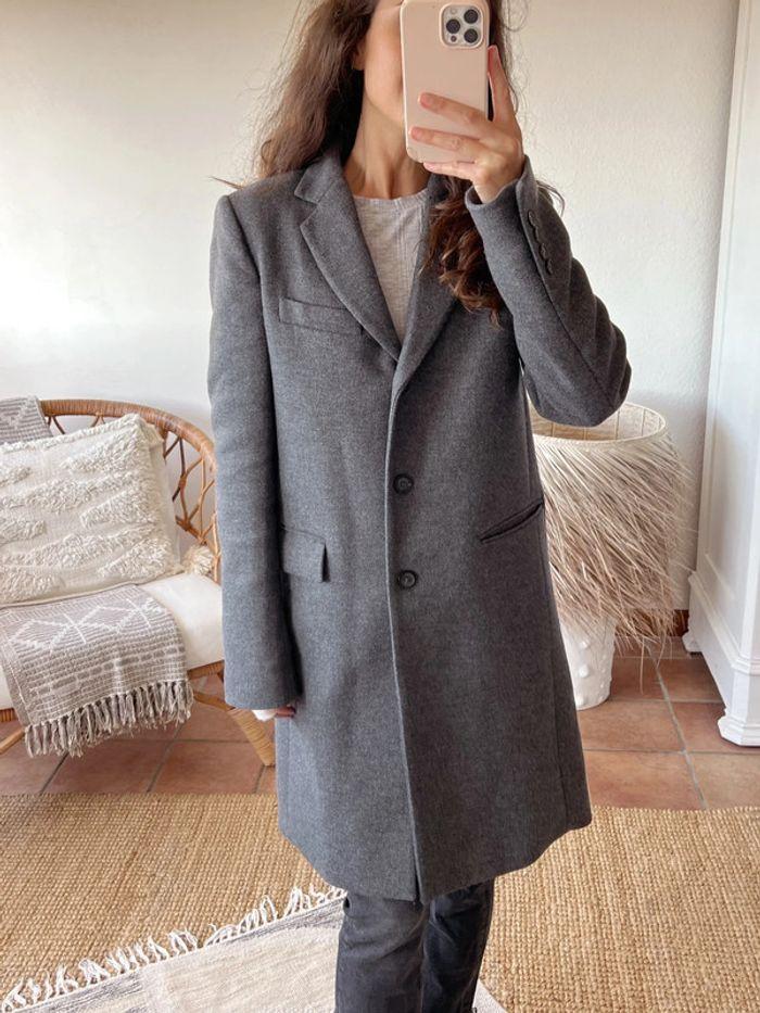 Manteau gris Zara Manteco - photo numéro 4