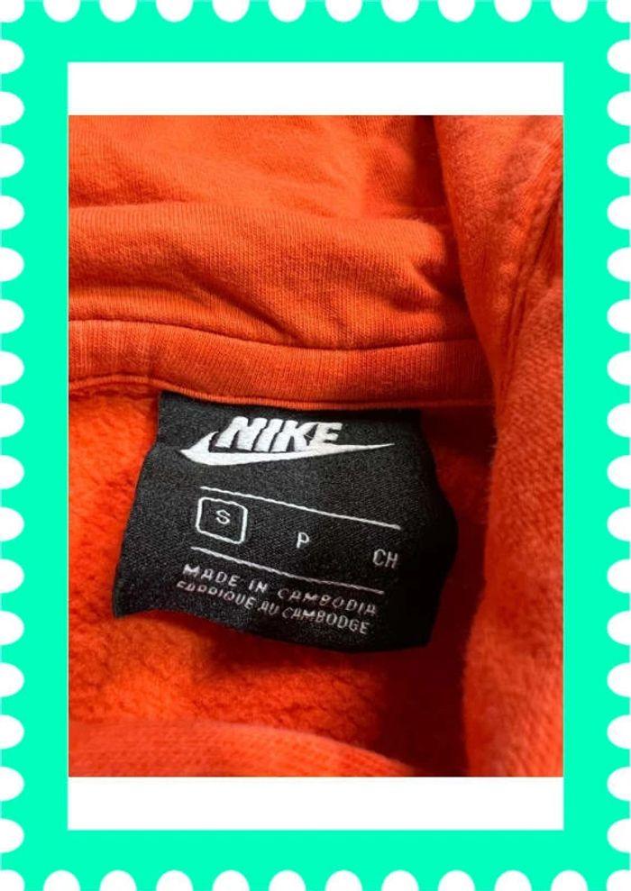 👕 Sweat à capuche Nike logo brodé Orange Taille S 👕 - photo numéro 7