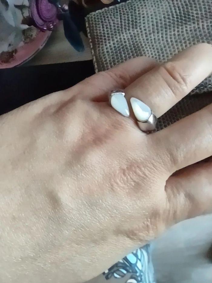 Bague cougar en argent et nacre taille 52 Misaki - photo numéro 3