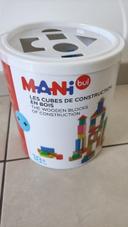 Cubes de construction en bois