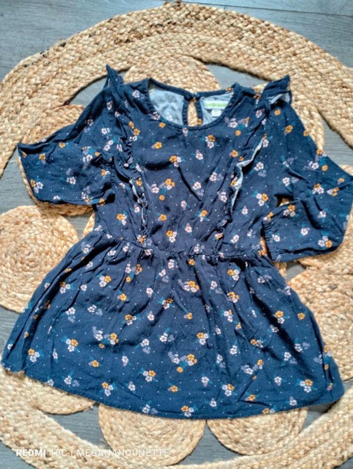 🦋 Joli robe fleurie manche longue 4 ans Vertbaudet - photo numéro 1