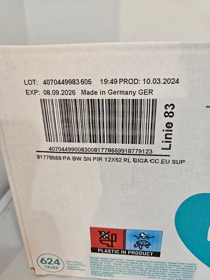 624 lingettes neuves  date de péremption 2926 grand carton - photo numéro 2