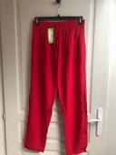 Pantalon léger rouge taille 40 neuf