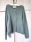 Gilet crochet vert d'eau 7 ans H&M