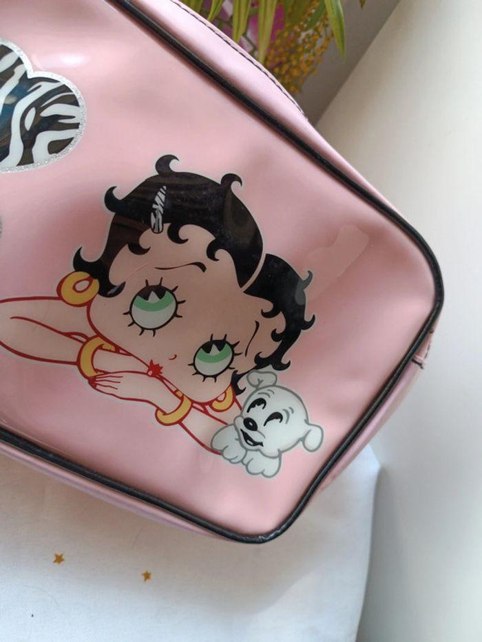 Trousse case maquillage make up rangement rose pink Betty boop karactermania vinyl noir chien - photo numéro 3