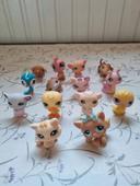 Lot 14 figurines petits animaux petshop / style petshop