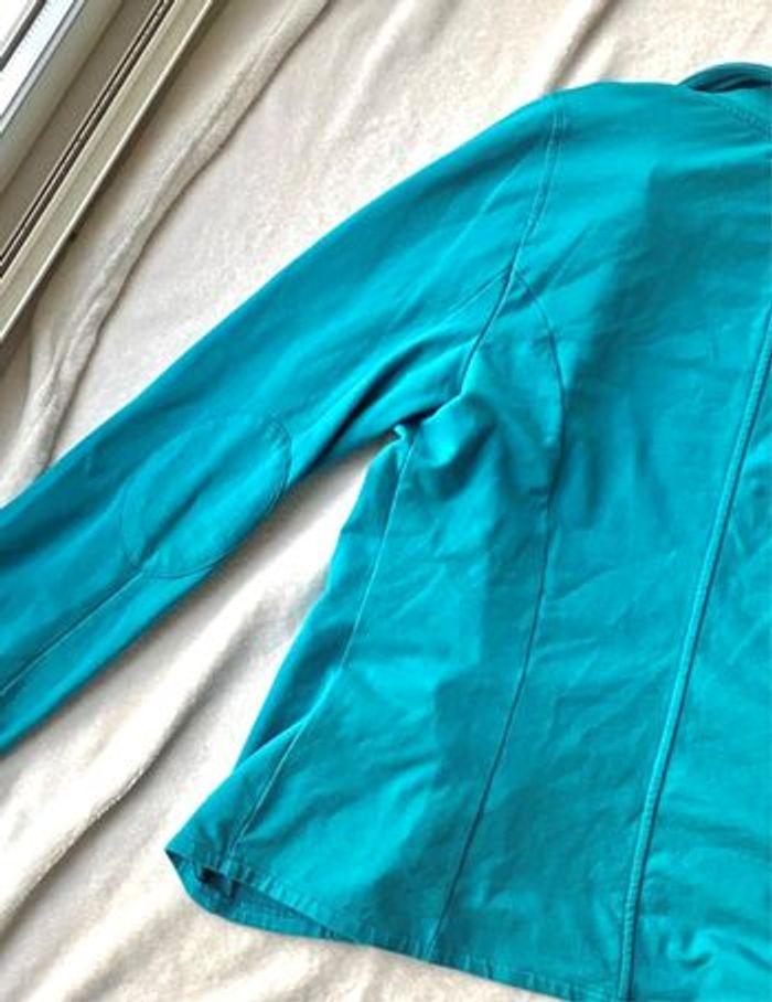 blazer veste de tailleur turquoise - photo numéro 5