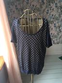 T shirt Caroll T44 rayures et pois bleu